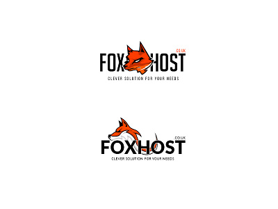 Foxhost company fox identity logo logo design orange
