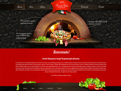 Pizza Piccola Italia design pizza red website