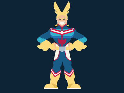 All Might all might anime character design illustration illustrator my hero academia