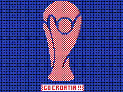 8 Bit World Cup Croatia 8 bit croatia design fifa world cup graphic design russia world cup world cup 2018