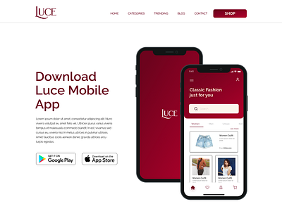 Luce Fashion Website Design 3d animation app branding design graphic design illustration logo ui vector