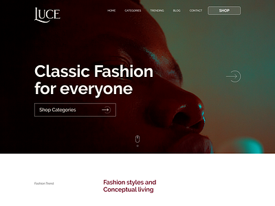 Luce Fashion Landing Page