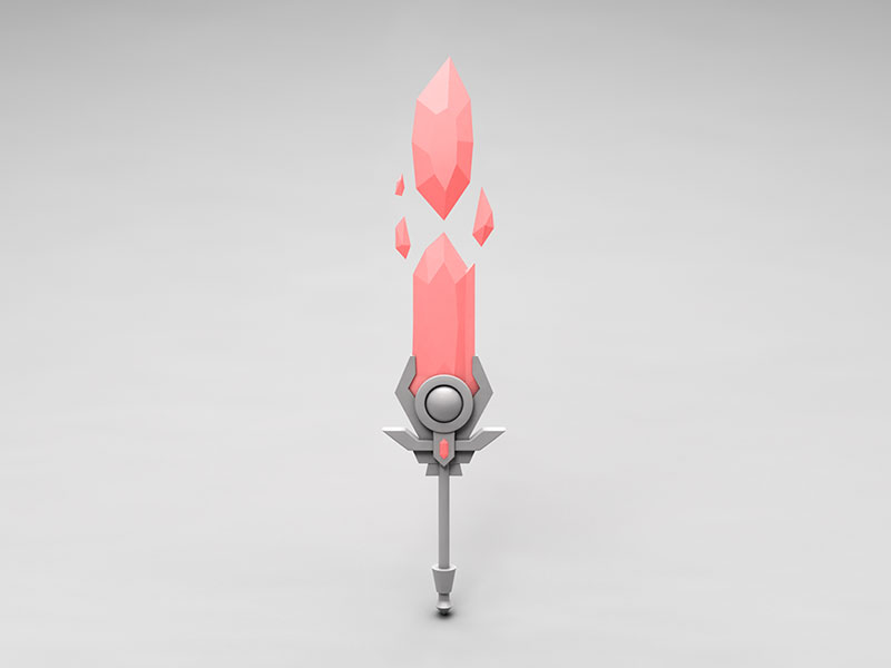 crystal sword 3D model