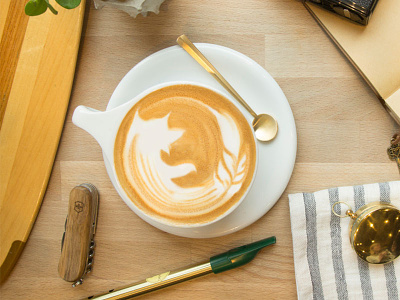 Firefox Latte Art firefox latte art logo