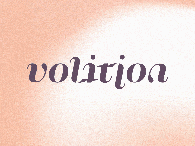 Volition Ambigram after effects ambigram logo motion texture