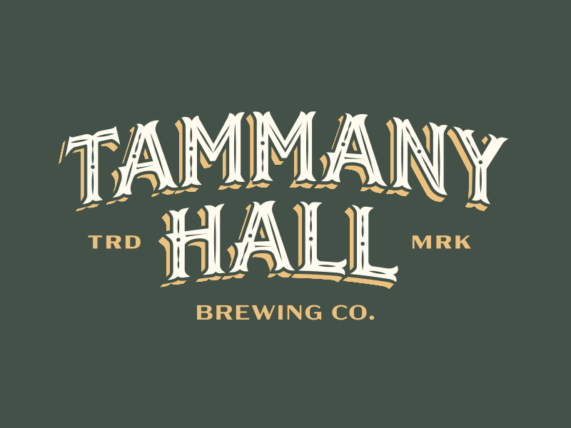 Tammany Hall Beer brew design flourish gilded illustration irish logo texture tiger tweed typography vector