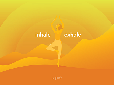 National Relaxation Day design exhale illustration inhale meditate meditation mountains outdoors relax relaxation tree pose yoga