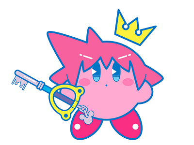 Sora Poyo fanart graphic design illustration kirby nintendo sora video games