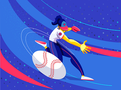 Pitcher Girl Illustration illustration pitcher sports