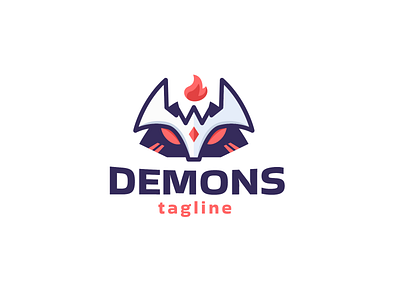 Demons Logo template branding demon design logo skate sport vector