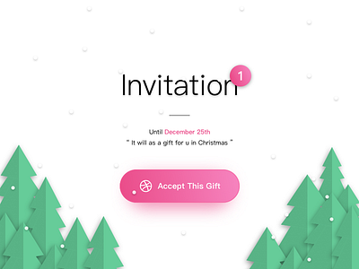 A Christmas Gift card christmas dribbble gift invitation invite