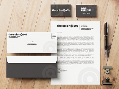 The Salon@605 Stationary Set brainerd business card card design envelope minnesota stationary