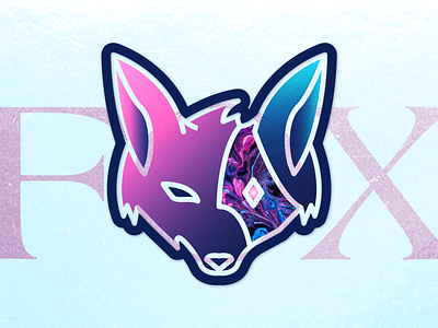 CyberFox animal cyber fox logo mark
