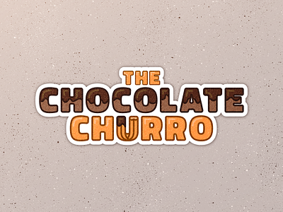 Mmm... brand character chocolate churro churros delicious fun illustration logo mark podcast type
