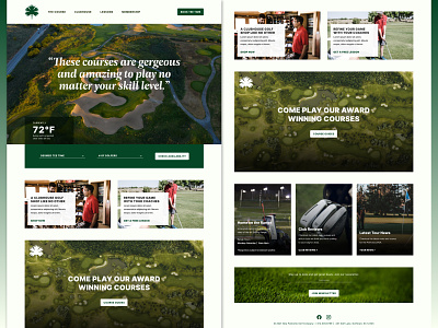 Golf Course Site figma golf golf course web design
