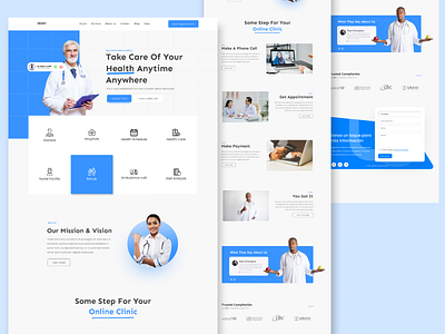 Medical Health Care Landing page adobe xd doctor consulting web figma landing page medical medical landigpage medical web design medical wesite ui user interface ux web design