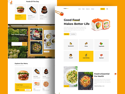 Food Shopping Landing page figma food app landing landing page landing page design restaurant site site design ui ui design user interface web web design webdesign