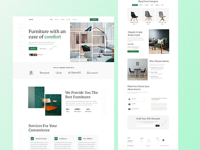 Furniture & Interior Landing page.