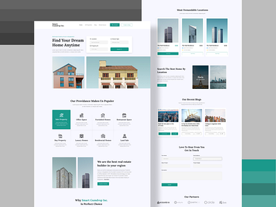 Real Estate Website Landing page. building clean ealtor figma home homepage house house rent landing page nehalhammim property property management property website real estate agency real estate ui realestate residence ui user interface web design