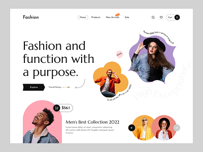 Fashion Website landing page.