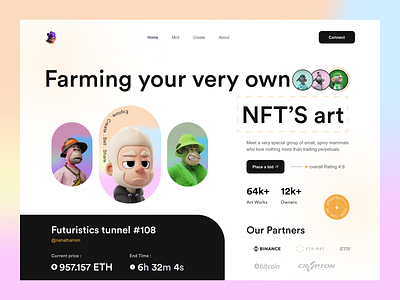 3D-NFT Landing page.