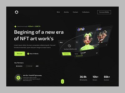 NFT Website Landing Page.