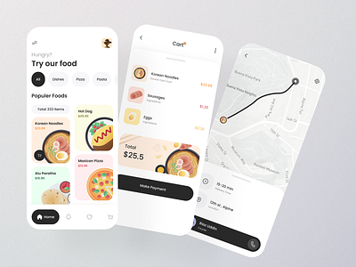 Food Delivery App Concept. clean app design clean ui delivery fast food figma food and drink food delivery app homepage ios app minimal ui mobile app mobile app esign mobile application mobile ui restaurant ui user interface