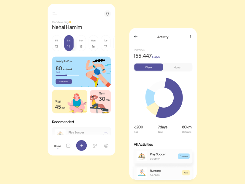 Activity Tracker App by Nehal Hamim on Dribbble