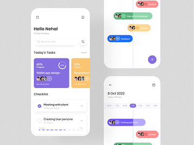 Task Management App. clean collaboration app manageent mobile app planner product design productivity productivity app project management saas schedule app task task app task manager team to do todo list ui uiux ux