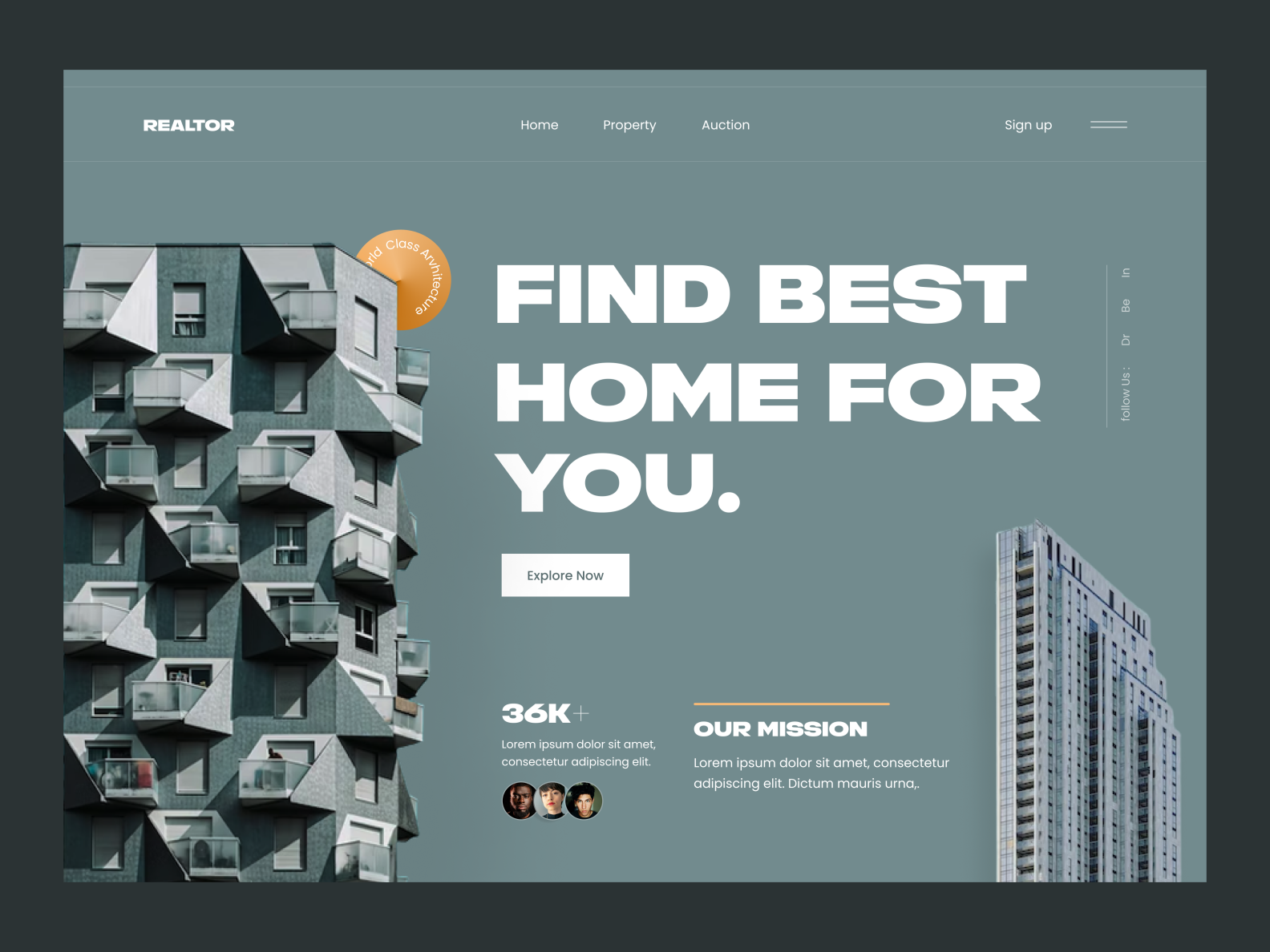 Real estate Landing Page. by Nehal Hamim on Dribbble
