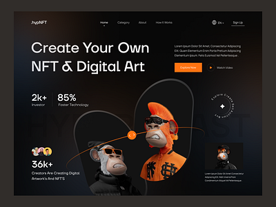 NFT Landing Page.