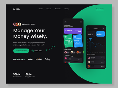 Finance Landing page.