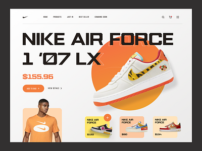 Nike landing page.
