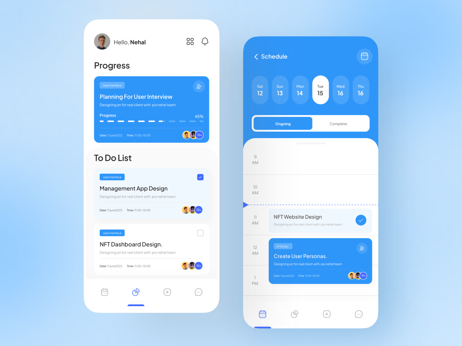 Task Management App. by Nehal Hamim for Oniex™ on Dribbble