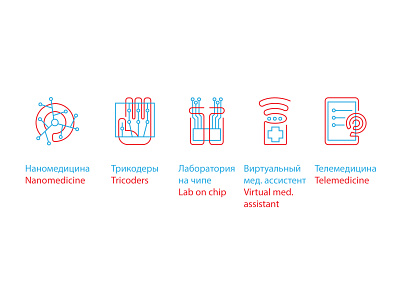 Medical Technologies icons 2d adobe design flat icons illustrator medicine technologies