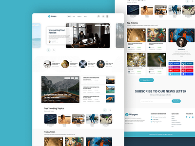 BLOG MAGAZINE LANDING PAGE UI DESIGN