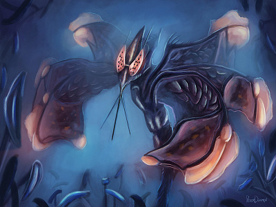 Ochre concept creature fantasy fly illustration insect ochre painting peterdimitrov sci fi wings