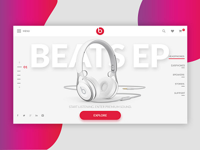 Beats Ui Design beats branding design graphic layout template ui ui design uiux user interface web