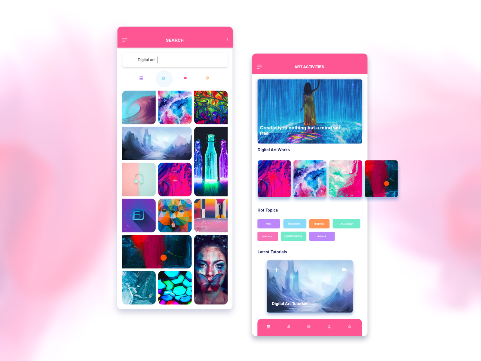 Digital Art Gallery App Design by Hiren Lakhara on Dribbble