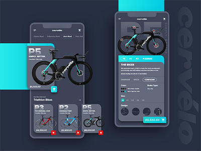 Cervelo Bike App Design adobe xd app design bike bike app clean clean ui concept creative cycle app cycling dark app dark ui design dribbble ios app morden ui photoshop ui ux ui design user interface