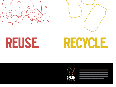 Reduce. Reuse. Recycle. green poster recycle