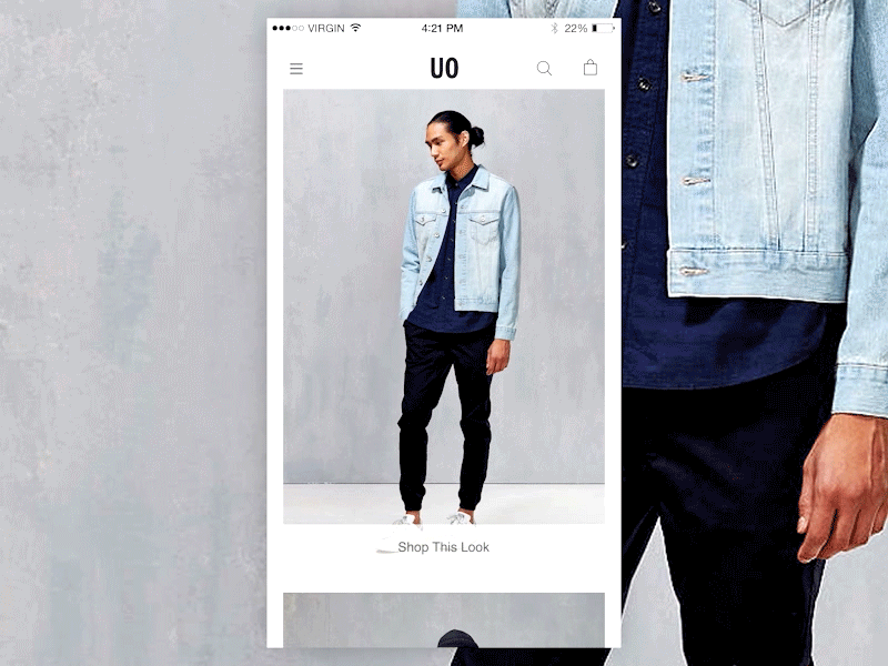 Shop The Look after effects app ecommerce mobile shop the look shopping