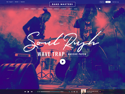 Band Master Website Inspiration audio band design entertainment graphic graphic design homepage landing page music songs track ui ui design ux website design