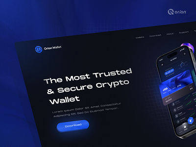 Crypto Wallet Landing Page | UI Design