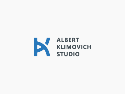 Albert Klimovich albert design personal logo