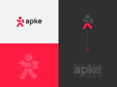 Apke agent albert delivery logo food food delivery illustration location logo logo man logo supermarket vector