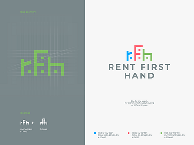 logo rfh apartment logo buildings logo food illustration logo logo rent monogram logo vector