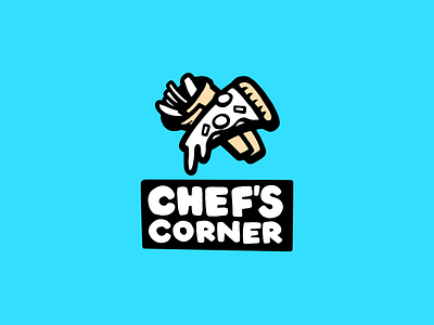 Chef's Corner Food Truck branding food food illustration illustration label logo logotype mark truck typography