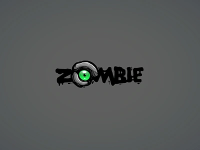 Zombie eye logo logotype typography zombie