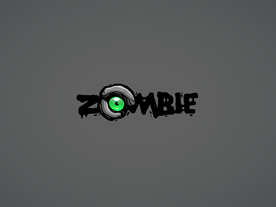 Zombie eye logo logotype typography zombie